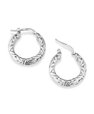  Sterling Silver Byzantine Artisan Hoops