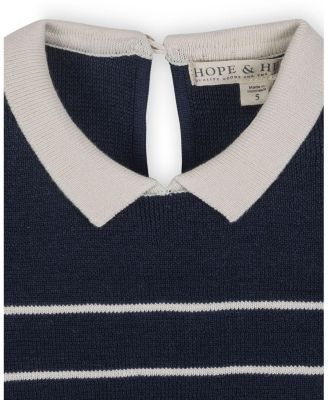  Girls&#39; Organic Short Sleeve Milano Sweater Dress with Collar - Little Kid, Big Kid