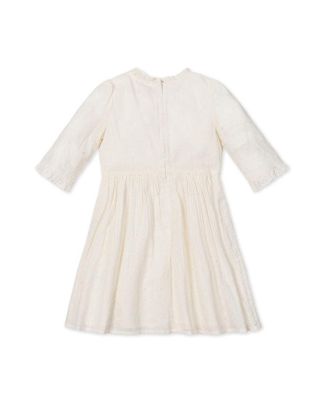 Girls&#39; Organic Flutter Sleeve Tiered Eyelet Dress - Little Kid, Big Kid