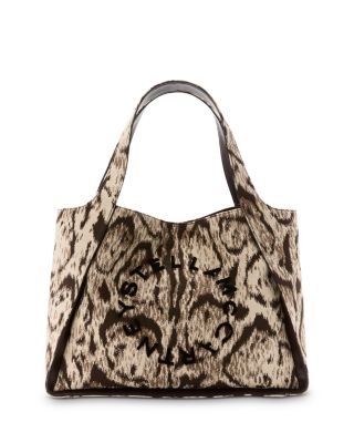 Clouded Leopard Jacquard Logo Tote