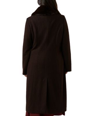 Alastair Faux Fur Trim Coat