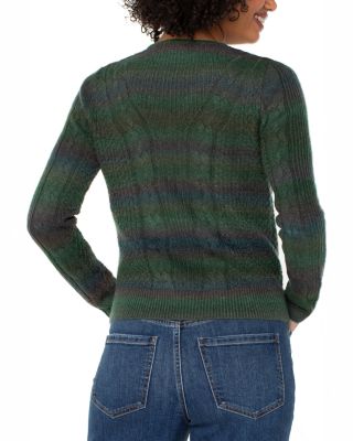 V Neck Cable Knit Sweater