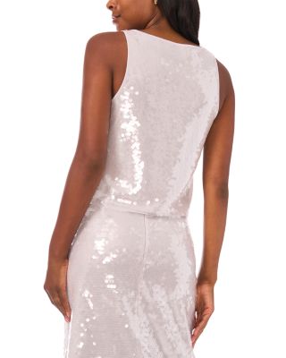 Sequinned Cropped Top