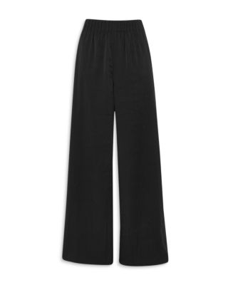 Textured Satin Pintuck Pants 