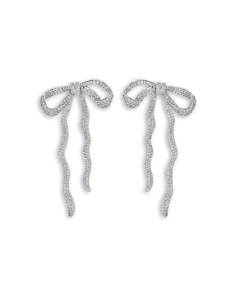 Ettika Pave Bow Statement Earrings