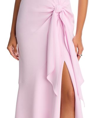 Crepe Rori Tie Waist Turtleneck Dress