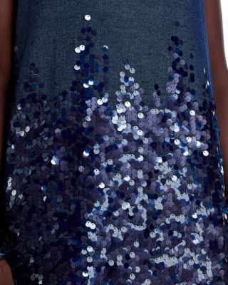 Denim Paillette Dress