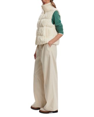 Irina Cable Knit Puffer Vest