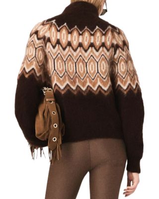 Montebianco Fair Isle High Neck Sweater