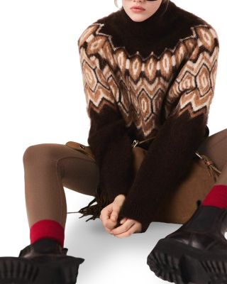 Montebianco Fair Isle High Neck Sweater