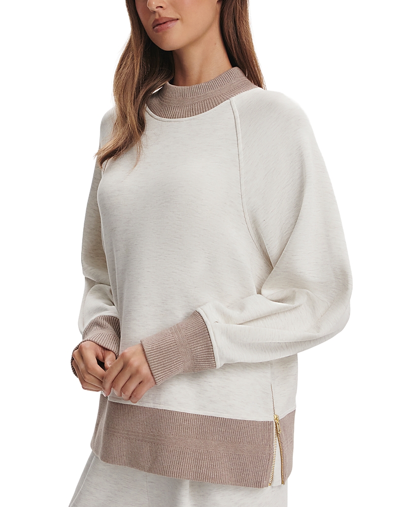 Varley Loxley Raglan Boyfriend Sweatshirt In White