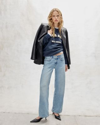 Saige Low Rise Ankle Straight Jeans in Ludlow