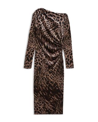 Petite Bria Printed Velvet Dress