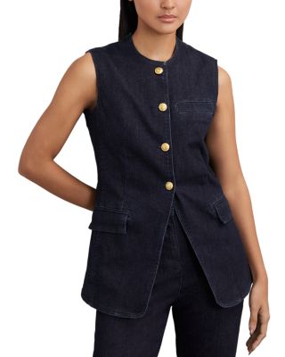 Athe Denim Long Line Waistcoat 