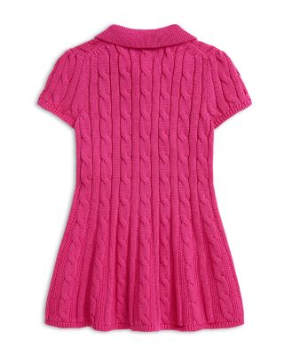 Girls' Cable Knit Cotton Polo Sweater Dress - Baby