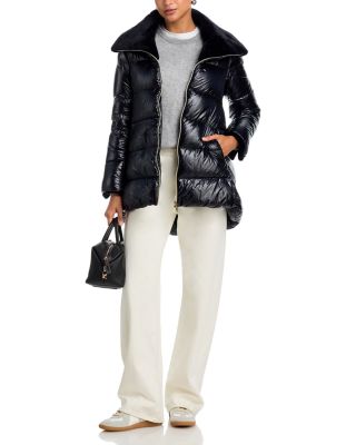 Ultralight Down High Low Mid Length Coat