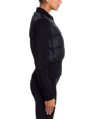 HyBridge Wide Quilt Knit Down Jacket