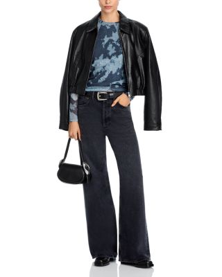 Yana Printed Mesh Long Sleeve Tee