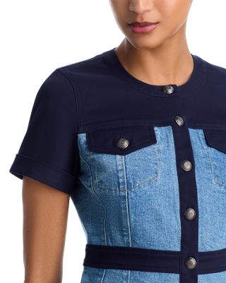 Combo Button Front Layla Dress