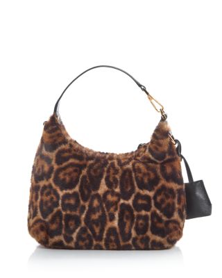 Tag Shearling Hobo Bag