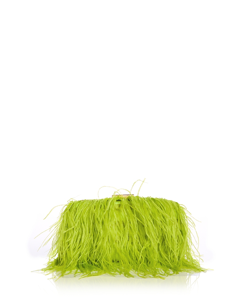 Aqua Feather Clutch - Exclusive In Green