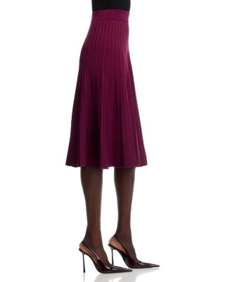 Rib A Line Midi Skirt
