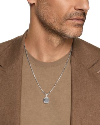 Men's Faceted Amulet in Sterling Silver, 16mm