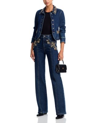 Crystal Ivy Embellished Jeans in Fontaine Multi