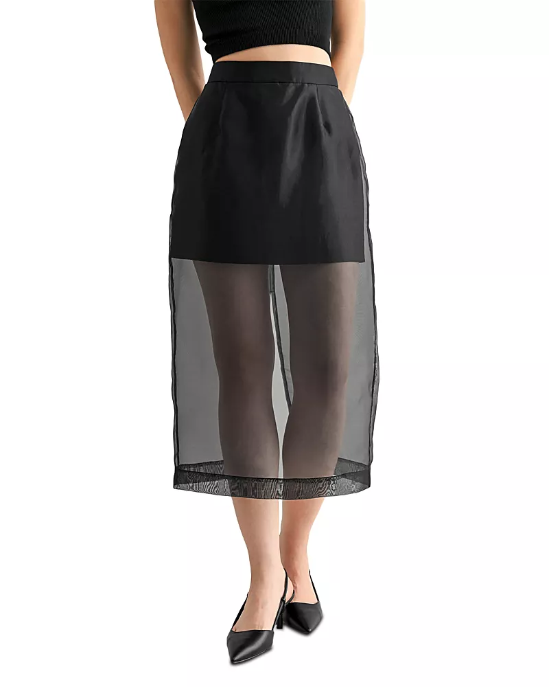 Mable Organza Midi Skirt