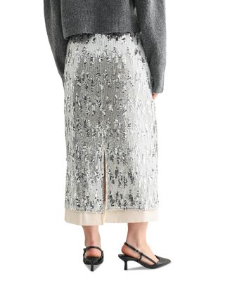 Sequin Midi Skirt