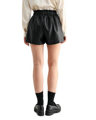 High Waist Faux Leather Shorts