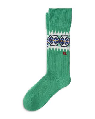 Slouchy Border Fairisle Socks
