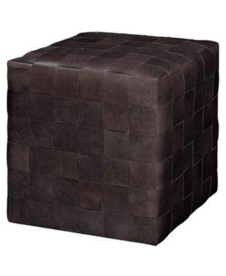  Woven Leather Ottoman