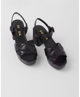 Women's Quilted Nappa Leather Platform Sandals