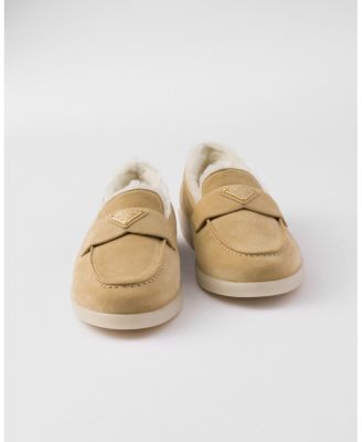  Women's Suede and Shearling Loafers