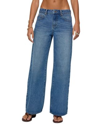 Ery Wide Leg Mid Rise Medium Rinse Wash Jeans
