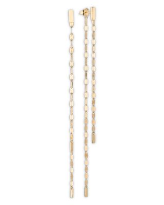 14K Yellow Gold Blake Chain Front to Back Earrings