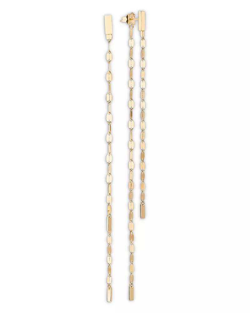 Lana Jewelry 14K Yellow Gold Blake Chain Front to Back Earrings