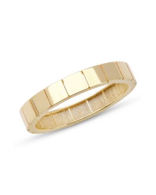 14K Yellow Gold Flash Tile Band