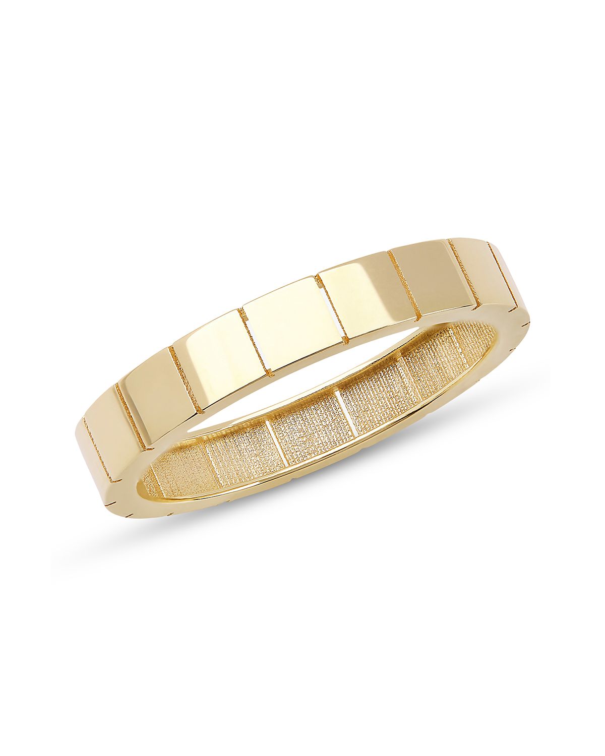 Lana Jewelry 14K Yellow Gold Flash Tile Band