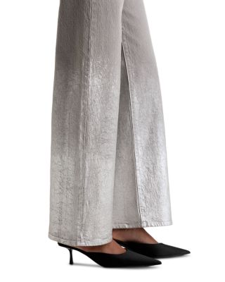 Adria Low Rise Wide Leg Jeans in Silver Myst
