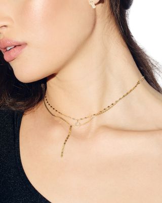 Diamond Circle Pendant Necklace in 14K Yellow Gold, 0.07 tcw