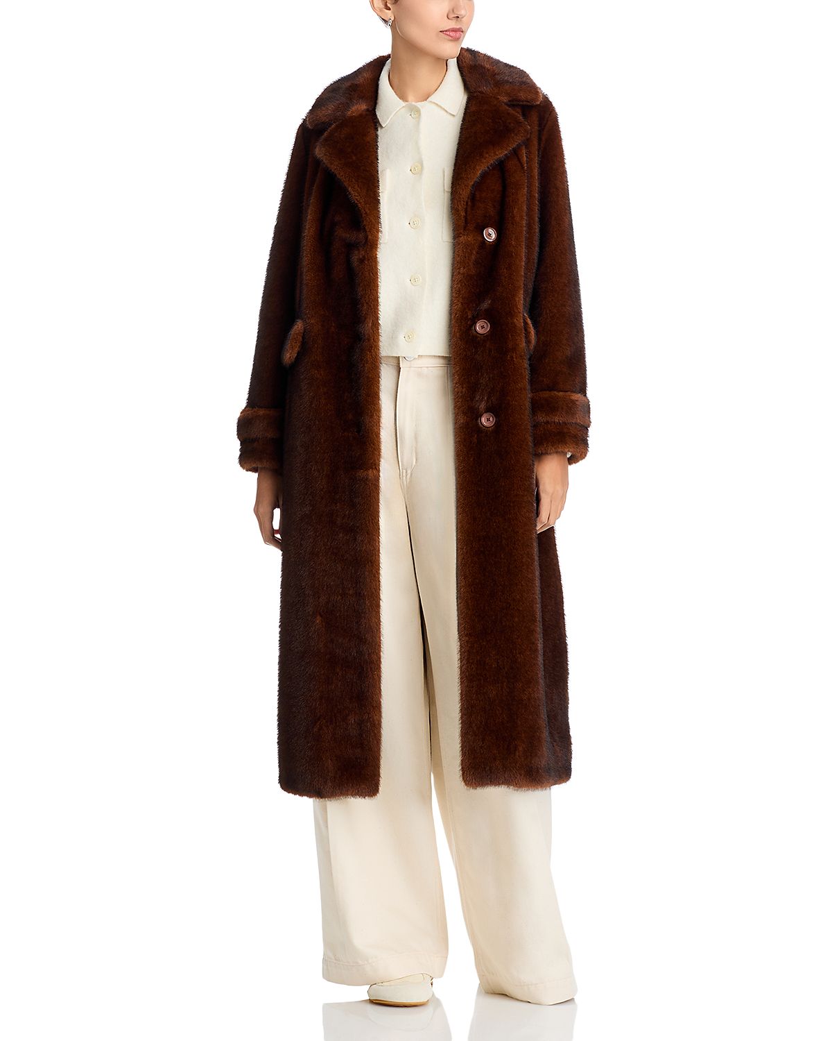 Herno Long Faux Fur Coat