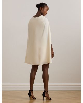 Cape Georgette Cocktail Dress