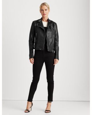 Burnished Leather Moto Jacket