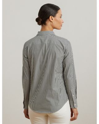 Striped Button Front Top