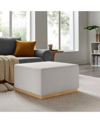  Tilden Large 28" Square Performance Velvet Upholstered Ottoman