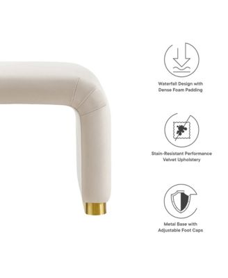 Koda Performance Velvet Waterfall Stool