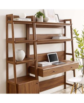 Bixby 2-Piece Wood Office Desk and Bookshelf