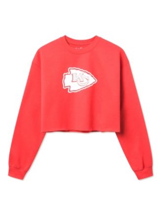  Women&#39;s NFL Kansas City Chiefs Bling Flea Market Crop Fleece